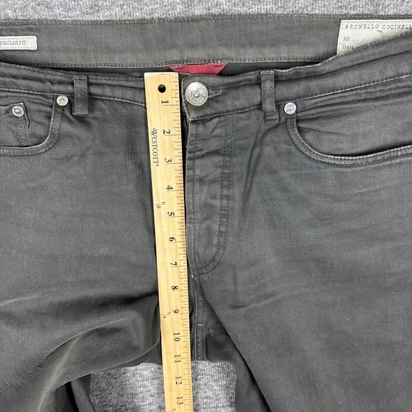 Brunello Cucinelli Jeans Men 36x30 Gray Button Fly Made In Italy Denim - Picture 9 of 15